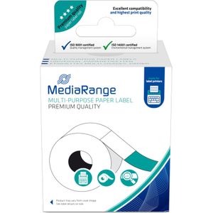 MediaRange Multi-purpose paper labels, for label printers using Dymo 99014/S0722430, permanent adhesive, 54x101mm, 220 pcs, blac
