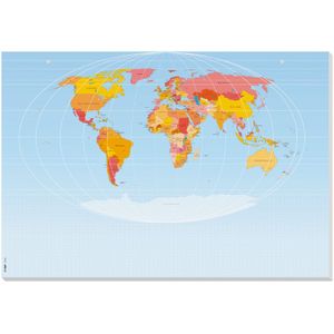 Designonderlegger Sigel wereldkaart. Engels