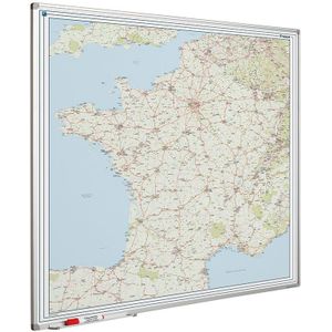 Landkaart bord Softline profiel 8mm, Frankrijk Wegen