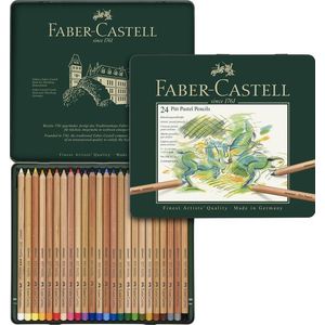pastelpotlood Faber-Castell Pitt metalen etui a 24 stuks