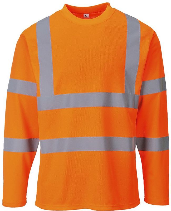 Portwest - S278 - T-shirt - Oranje - Lange Mouwen - Hi-Vis