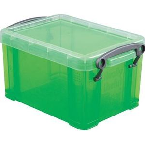 Really Useful Boxes transparante opbergdoos 0,7 l Groen