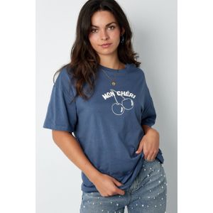 T-shirt Mon Chéri | BLAUW, S / Vrouwelijk