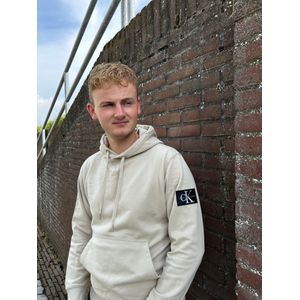 Calvin Klein Hoodie | BEIGE, XL / Mannelijk