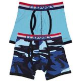 Boxershorts 2-pack Light Blue Army - Lt.Blue/Army