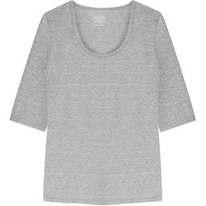 3/4 Sleeve R-Neck T-Shirt - Grey Melee