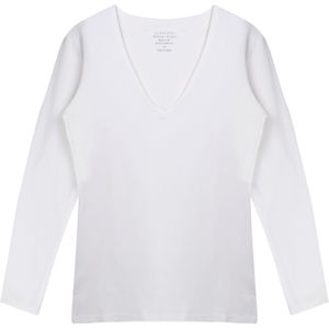 V-Neck T-Shirt LS - White