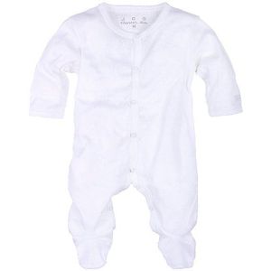 Baby Onepiece with Feet - White