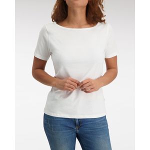 Mode Shirts Bootshalsshirts Dolan Boothalsshirt lichtgrijs-wit casual uitstraling 