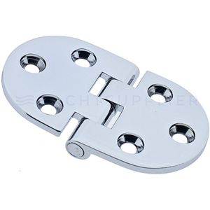 Tafelblad Scharnier - 50x30mm - Messing Gepolijst - Nikkel - Knoop Boven