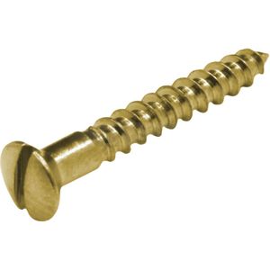 Houtschroef DIN 95 Messing 3,0x40mm Lenskop - Per Stuk