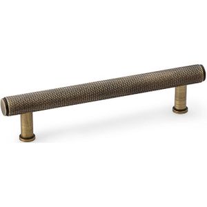 Meubelgreep Knurled 'Crispin' - Antiek messing - 166x39x128mm