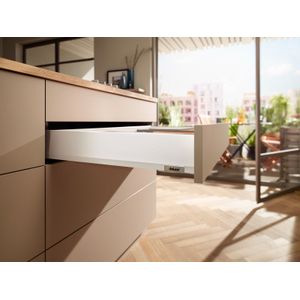 Blum Merivobox lade - Hoogte M (108mm) - 350mm - 40kg - Zijdewit - EXPANDO T BEVESTIGING