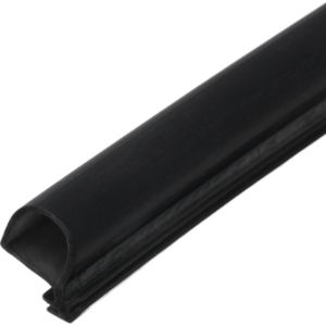 Deuraanslagprofiel Zwart - Sponningsbreedte 7x6,5mm- Hoogte 10mm - Prijs Per 50m