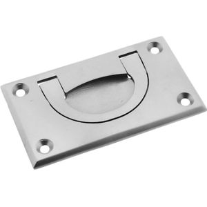 Luikgreep Rechthoekig 85x50mm Rvs A4 Mat