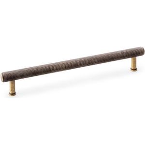 Meubelgreep Knurled 'Crispin' - Antiek messing - 262x39x224mm