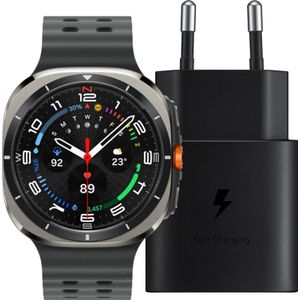 Samsung Galaxy Watch Ultra 4G Zilver/Zwart 47mm + Oplader 25W