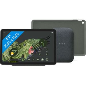 Google Pixel Tablet 256GB Wifi Grijs + Pixel Tablet Back Cover Grijs + Nest Audio Charcoal