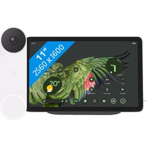 Google Pixel Tablet 256GB Wifi Grijs en Dock met Speaker + Nest Doorbell Battery