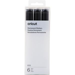 Cricut Permanente Markers 2,5 mm Zwart 6-pack