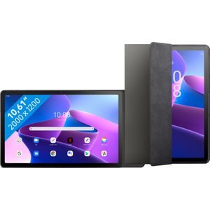 Lenovo Tab M10 Plus (3e generatie) 2023 10.6 inch 128GB Wifi Grijs + Book Case Grijs