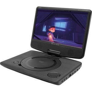 Caliber Draagbare DVD Speler Auto 10 inch - USB en Accu - Koptelefoonaansluiting - Zwart