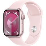 Apple Watch Series 9 41mm Roze Aluminium Sportband S/M