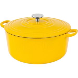 BK Bourgogne braadpan Ø 28 cm - geel - gietijzer - inductie