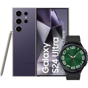 Samsung Galaxy S24 Ultra 512GB Paars 5G + Galaxy Watch 6 Classic Zwart 47mm