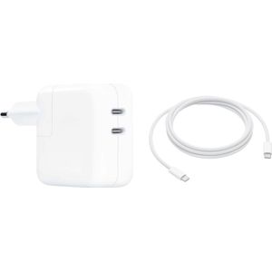 Apple 35W Power Adapter Met 2 Usb C Poorten + Apple usb C Oplaadkabel (2m)