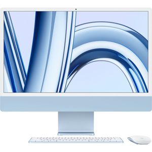 Apple iMac 24"" (2023) M3 (8 core CPU/10 core GPU) 16GB/512GB Blauw QWERTY