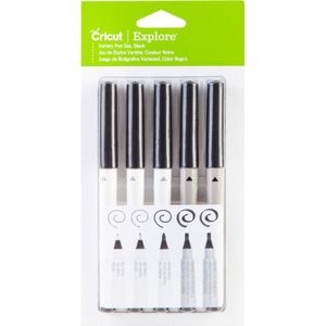 Cricut Explore / Maker Multi-size Pen Set 5-pack - zwart