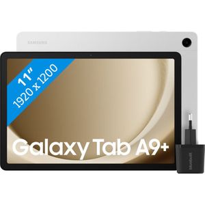 Samsung Galaxy Tab A9 Plus 11 inch 64GB Wifi Zilver + BlueBuilt Oplader