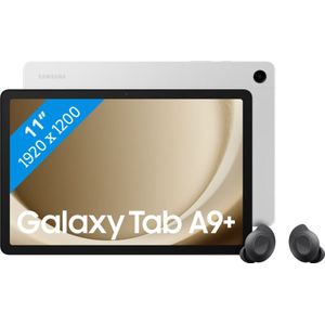 Samsung Galaxy Tab A9 Plus 11 inch 64GB Wifi Zilver + Buds FE Zwart