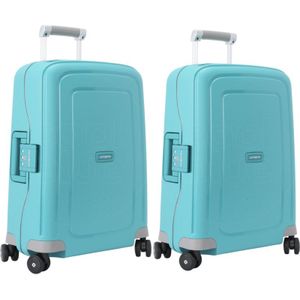 Samsonite S'Cure Spinner 55cm Aqua Blue Duo Kofferset