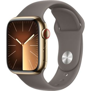 Apple Watch Series 9 4G 41mm Goud Rvs Sportband S/M