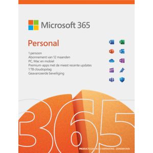 Microsoft Office 365 Personal NL Abonnement 1 jaar