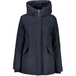 Woolrich Blauwe Katoenen Jassen met Capuchon