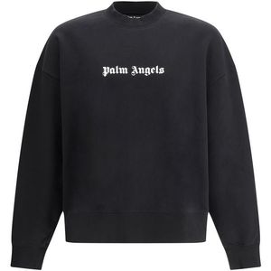 Palm Angels Sweatshirt Van Katoen Met Monogram Design