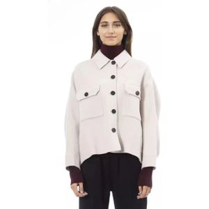 Alpha Studio Elegante Witte Wol Blazer Jacket