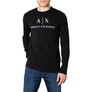 Armani Exchange Zwart Long sleeve T-shirt Met Logo