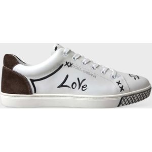 Dolce & Gabbana Wit Leren "Love" Casual Sneakers