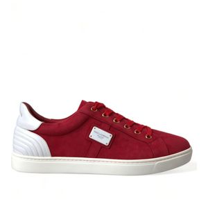 Dolce & Gabbana Rood Suede Sneakers