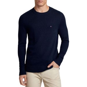 Tommy Hilfiger Blauw Wollen Pullover Met Logostitching