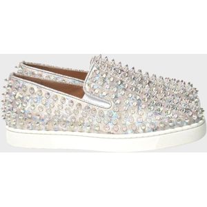 Christian Louboutin Wit Roller Boat Dames Sneakers Met Studs