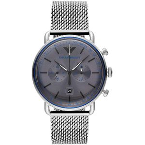 Emporio Armani Zilver Staal Chronograaf Heren Horloge