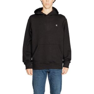 Calvin Klein Zwarte Hoodie Met Geborduurd Logo