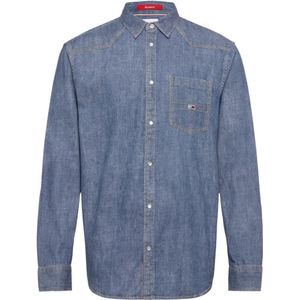 Tommy Hilfiger Jeans Blauw Denim Overhemd