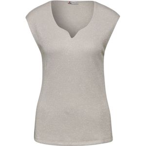 Street One Beige Top Met V Hals