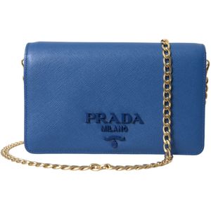 Prada Elegant Monogram Leather Sling Purse